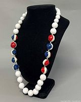 Full front view of necklace on display bust