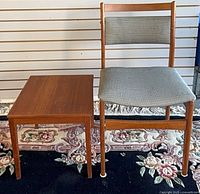 Chair and table front view