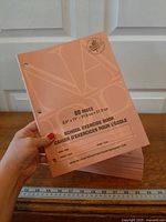 Front view of exercise book showing cover details