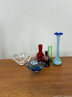 Group view of all six glass pieces