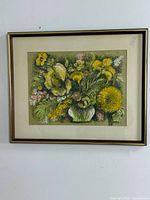 Front view of framed serigraph showing artwork, mat and frame