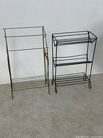 Front view of both wire racks standing side by side