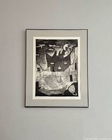 Frontal view of framed print on wall showing full artwork and frame