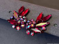 Front view showing rhinestone arrangement and colours