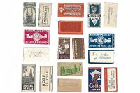 Front and back views of all ten razor blade packets laid out