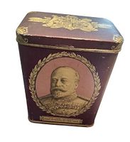 Front of tin with portrait of King Edward VII