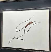 Full view of signed Benjamin Chee Chee print in mat