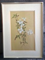 Front view of framed watercolor painting