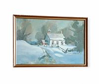 Full view of framed print on white background