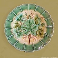 Front view of plate showing full design and color