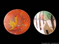 Both enamel dishes side by side showing designs
