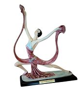 Front view of Santini Lady Josephine figurine on base