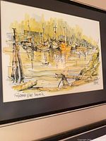 Framed print full view showing artwork, mat and frame