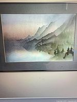 Front view of framed landscape print showing full artwork, mat and frame