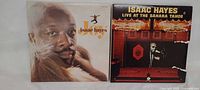 Front covers of both Isaac Hayes albums shown side-by-side