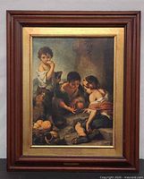 Front view of framed canvas print showing artwork and frame finish