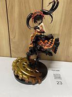 Full view of Tokisaki Kurumi figure on gear base