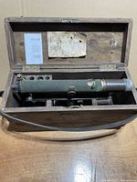 Instrument inside mahogany case, felt deterioration visible