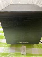 Front view of Cerwin-Vega HT-S10A subwoofer showing overall cabinet