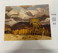 Full view of lithograph with border and MaxSold tag