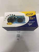 Retail box showing Freeplay self-powered radio branding