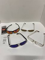 All four pairs of eyewear displayed together