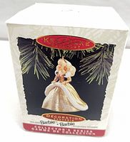 Front of Hallmark Keepsake Holiday Barbie ornament box