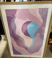 Full view of framed abstract poster
