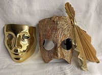 Front view of both masks side by side