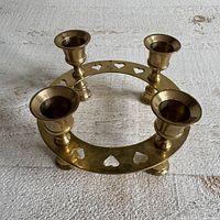 Top view showing four cups and heart cutouts