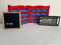 Overall view of Lincoln organizer opened and socket set beside it