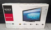 Front of original Sony Bravia BX42/40 box showing TV image and specs