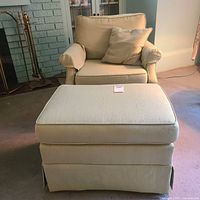 chair and ottoman front view