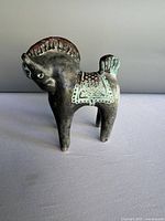 Front view of ceramic horse figurine