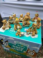All eleven Cherished Teddies figurines displayed on box