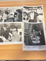 All four stills laid out on table