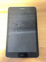 Front view of Samsung Galaxy Tab S6 tablet powered off