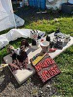 entire lot on table outdoors