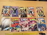 Group shot of all ten Uncanny X-Men issues 244, 246-254