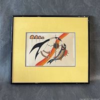 front view of framed print with mat and frame