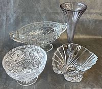 Group shot of all four glass pieces