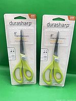 Front view of both sealed Durasharp 8" magnetic scissors
