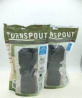 Front view showing two packaged Turnsout connectors