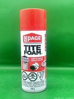 Front view of Lepage Tite Foam 340 g can