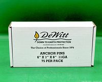 Front of closed DeWitt box displaying product details