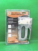 Front view of sealed Toolway 3-in-1 staple gun package