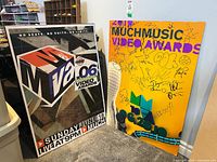 Front view of both promotional boards showing size and designs