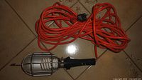 Entire work light with cord coiled
