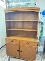 Full view of assembled two-piece hutch