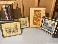 Group shot of all four framed artworks